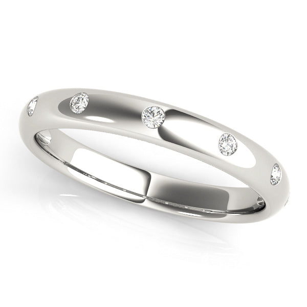 Wedding rings with inset on sale diamonds